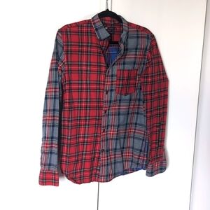 ☆Last Chance☆ Simons plaid button-up slim fit shirt S